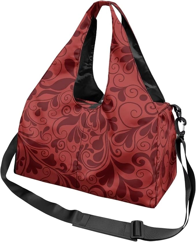 ZCFYGDX Yoga Gym Bag with Removable Adjustable Shoulder Strap, Shoe Compartment & Top Yoga Mat Holder 17.72x8.66x9.84in