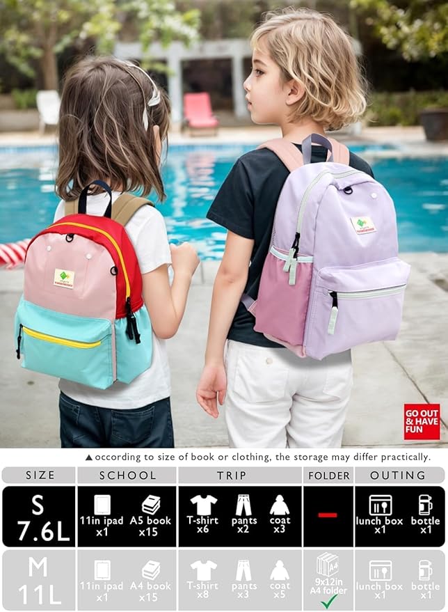 atgark Preschool Toddler Backpack For Boys Girls, School Mini & Travel, Small Kids Child Backpacks, Kindergarten Elementary bag, 11.6" H