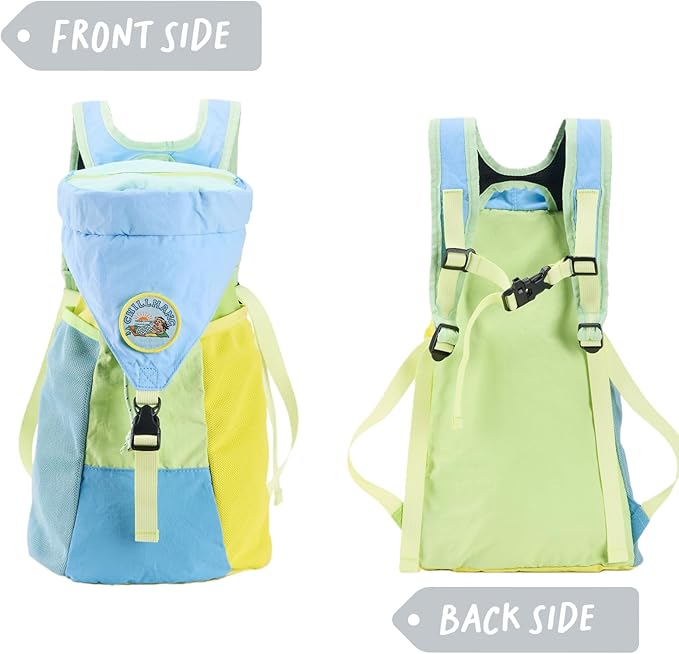 YWYLL Packable 18L Hiking Daypack, Lightweight for Men/Women. Foldable, Water-Resistant, Small Backpack Color Block. (Blue)