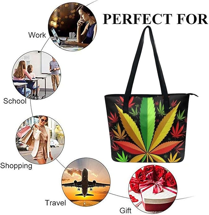 Big Shoulder Commuter Bag Work Tote Bag Handbag With Zipper For Women And Men