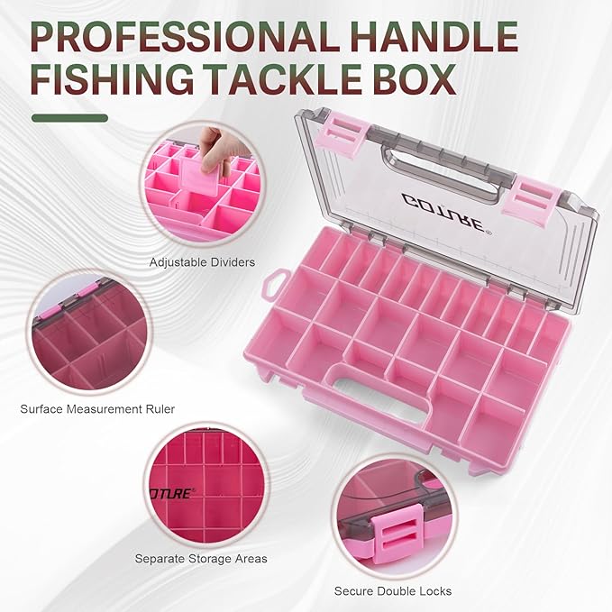 Goture OpenSide Tactical Sling Tackle Bag with 3 3700 Tackle Trays, Lightweight Fishing Backpack Storge Gear-Pink Bag Outdoor,Gift for women