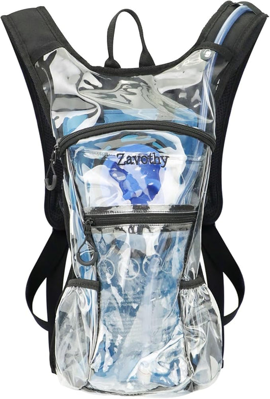 Zavothy Rave Hydration Backpack with 3L Bladder, Colorful Festival Hydration Pack with Side Pockets, Lightweight Water Backpack for EDM, Music Festivals, Hiking & Cycling
