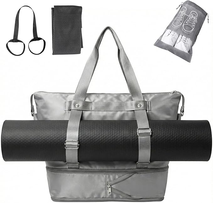 Yoga Mat Bag, Yoga Gym Bag Tote Bag with Multi Pockets For Women & Men, Yoga Mat Carrier for Pilates Travel Workout Office