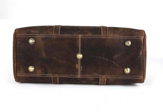 Leather Travel Duffle Bags for Men and Women cabin friendly Weekend Bag Sports Gym airplane carry on overnight duffel