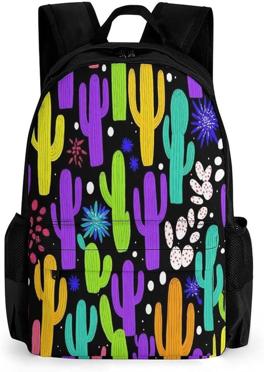Cute Waterproof Trippy Cactus Bag, Backpack Easy to Storage, Lightweight Soft Bags for Outdoor Travel Work College Sports