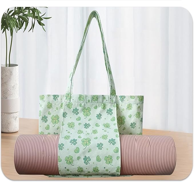 YHSHYZH Yoga Mats bag for Women, Canvas Bags for Yoga Mat & Blocks Women, Floral Gym Valentine's Day Gifts for Yoga Lover