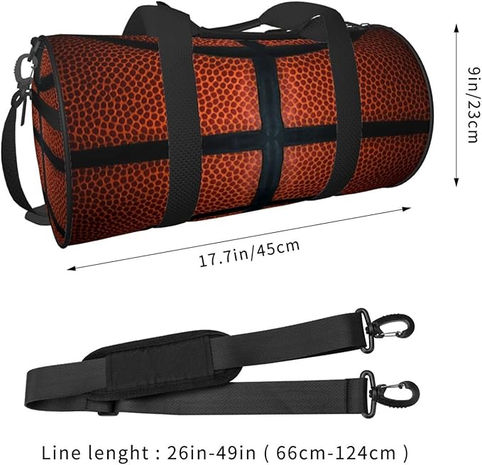 Basketball Ball Sport Appearance Foldable Duffle Bag For Women - Workout Bag For Gym Men - Boy Gym Bag - Girls Small Weekender Duffel Bag - Packable Luggage Bag For Travel Sports