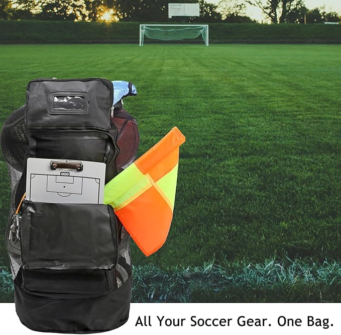 Heavy Duty Meshes Sport Ball Backpack Tear Oxford Cloth Bag for Basketball Volleyball Football & Equipment Bag