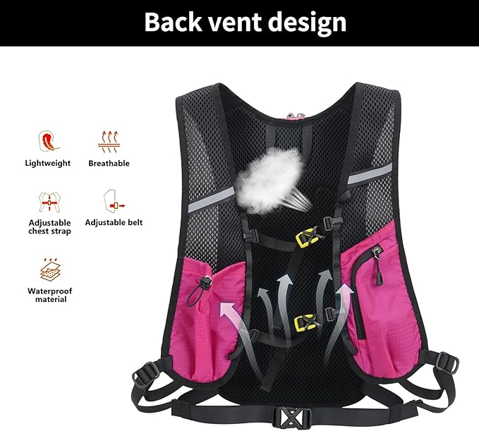 BiYiYun 15L Small Hiking Backpack Lightweight Hydration Backpack for Men Women, Warterproof Hiking Daypack for Travel Cycling