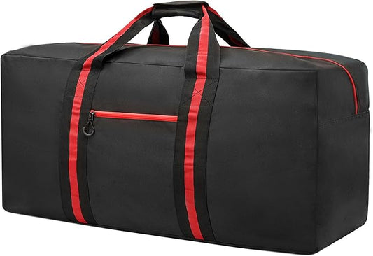 100L Large Duffle Bag for Travel 31.1” Diffle Bag - Overnight Weekender Camping, Storage for Men Women, Red
