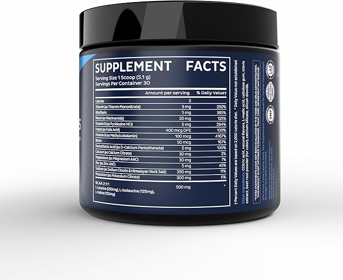 Zeal Electrolyte Powder - 30 Servings | Keto Electrolytes Powder | Zero Sugar, BCAAs, B-Vitamins | Potassium, Zinc, Magnesium | Hydration Powder Recovery Drink | Strawberry Vanilla