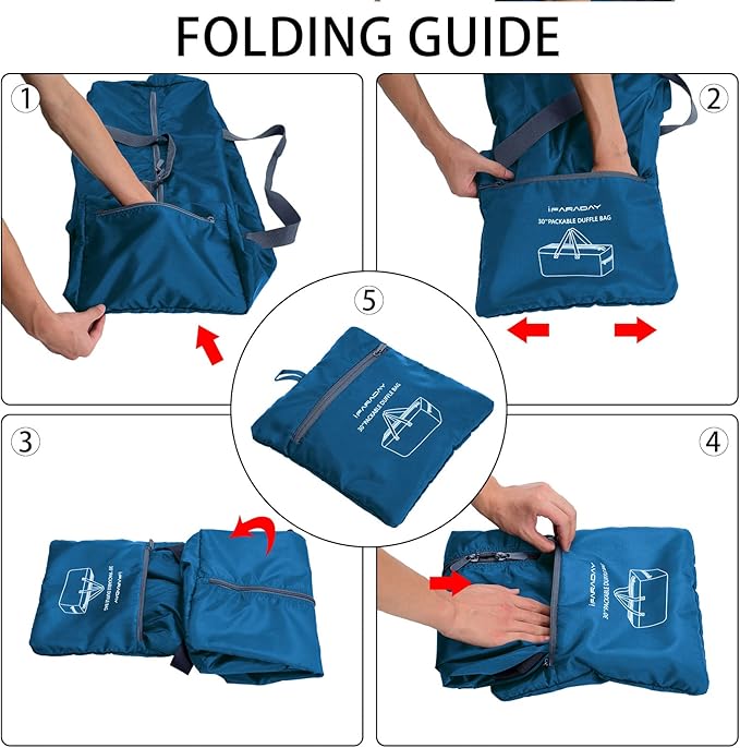 2 Packs Foldable Duffel Bag 30" / 75L Lightweight with Water Rresistant for Travel