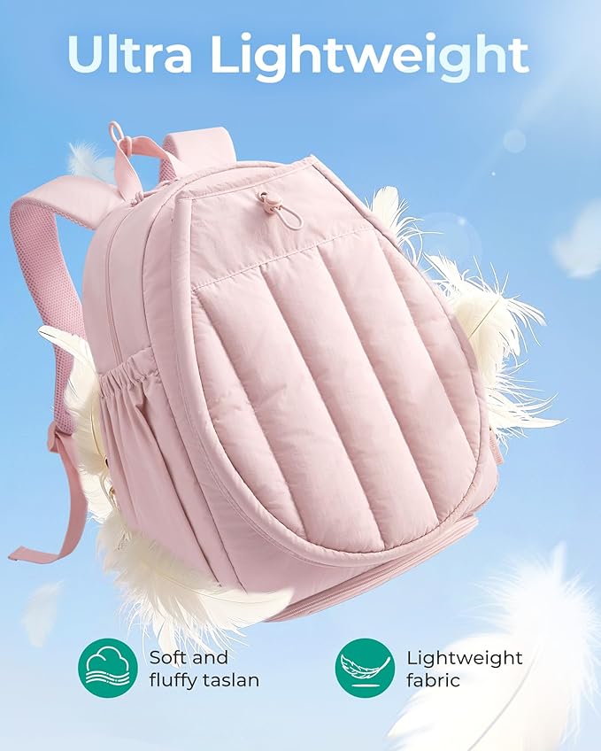 BAGSMART Tennis Gym Bag for Women, Tennis Bag Holds 2 Rackets with Shoe Compartment & Wet Pocket, Sports Duffle Bags fits up to 15.6" Laptop, Women Overnight Weekend Bag