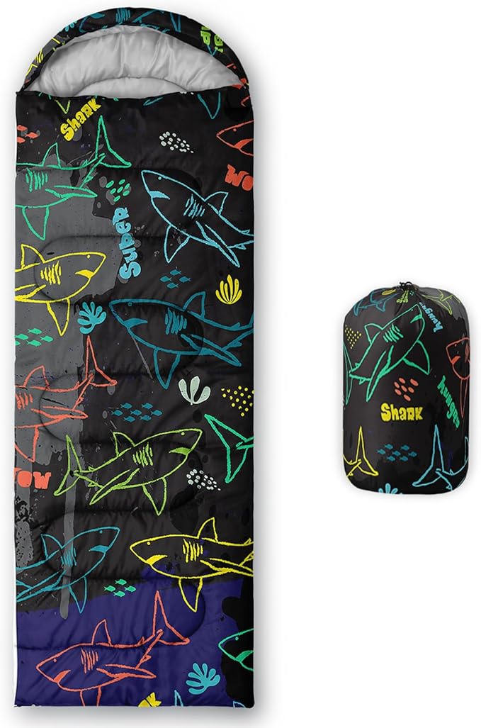 QOOMO Camping Sleeping Bags,3 Season Warm & Cool Weather,Lightweight,Waterproof Sleeping Bags for Adults & Kids,Traveling,and Outdoors,Camping Gear Equipment