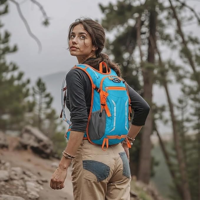 12L Hydration Backpack for Men Women,Lightweight Hydration Pack with 2L Water Bladder, Water Backpack for Cycling,Hiking,Rave,Biking and Running Outdoor Activities