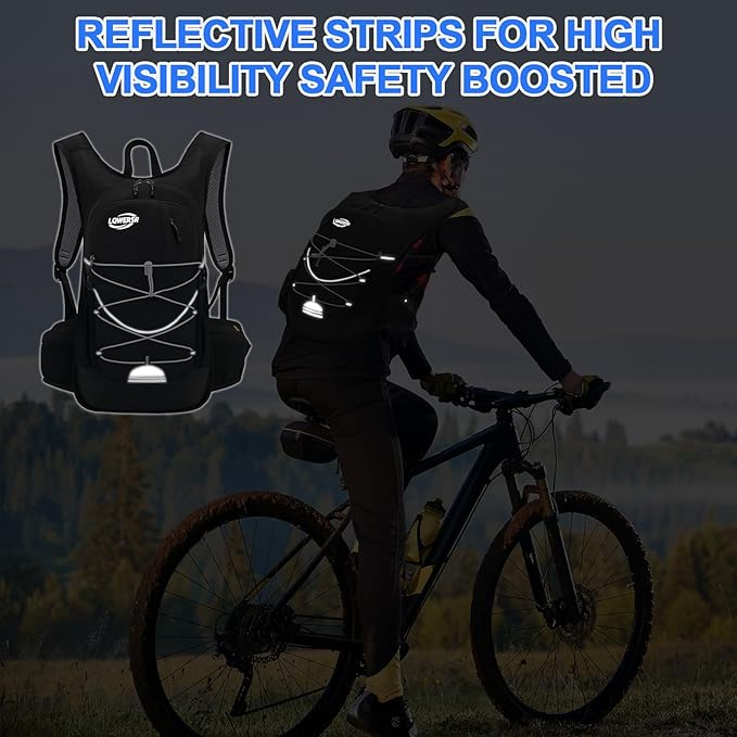 20L Hydration Backpack Pack with 2L Water Bladder Lightweight Hiking Backpack for Women Men, Adjustable Chest Straps Running Hydration Vest for Hiking, Cycling, Climbing