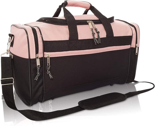 DALIX 17" Blank Duffle Bag Duffel Bag Travel Size Sports Durable Gym Bag