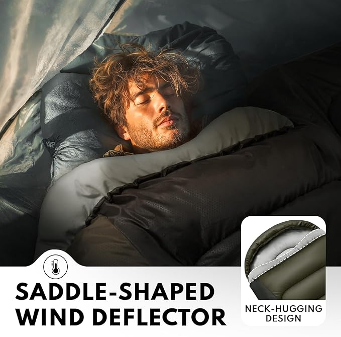 XXL Winter Sleeping Bags for Adults Cold Weather,Camping Sleeping Bag for Kids with Compression Sack,4 Season Camping Essentials Gear for Hiking,Traveling,Outdoor,Backpacking,Climbing