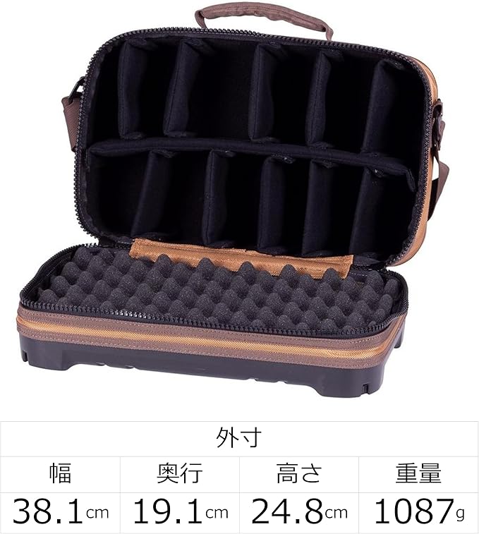 Plano Guide Series Tackle Bag | Premium Tackle Storage with No Slip Base and Included stows, Khaki with Brown and Black Trim