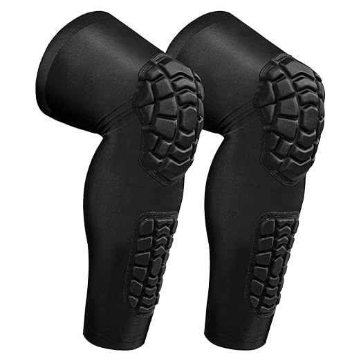 ZODEYI Wrestling Knee Pads Compression Leg Sleeve with Knee Pad and Calf Pad, 1 Pair Knee Sleeve with Shin Guards Shin Pads for Football, Baseball, Rugby, Lacrosse (2, Upgrade Black, Small)