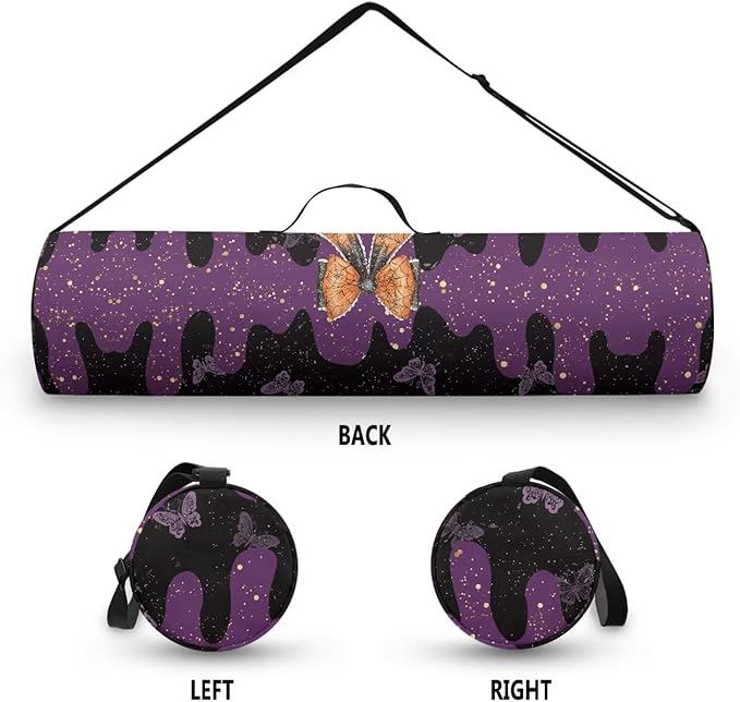 ZCFYGDX Yoga Mat Bag with Adjustable Shoulder Strap and Handle Zipper, 30in Wide x 6.3in Diameter for Yoga Mat Storage