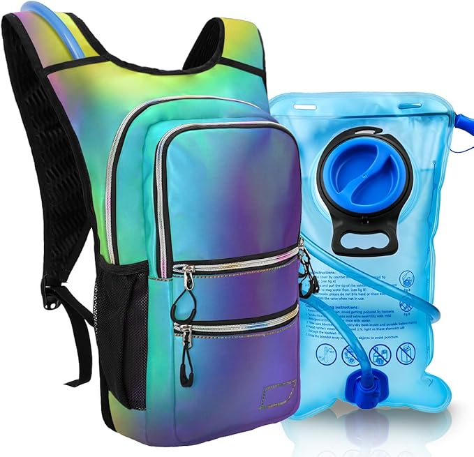 CITCAR Hydration Pack, Water Backpack with 3L Hydration Bladder Lightweight Insulation, Festival Essential, Rave Hydration Backpack, Hydropack Backpack for Rave, Hiking, Biking, Festival Gear