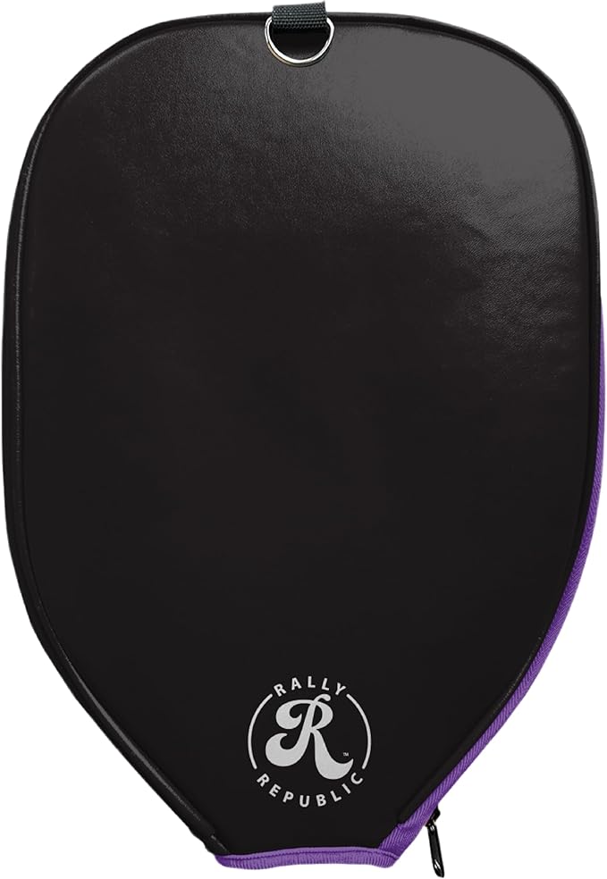 Officially Licensed Collegiate Pickleball Paddle Cover - Lightweight PU Leather Material - Durable Foam Interior Protection with Zippered Closure - Fits Most Paddles on the Market
