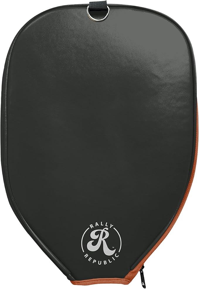Officially Licensed Collegiate Pickleball Paddle Cover - Lightweight PU Leather Material - Durable Foam Interior Protection with Zippered Closure - Fits Most Paddles on the Market