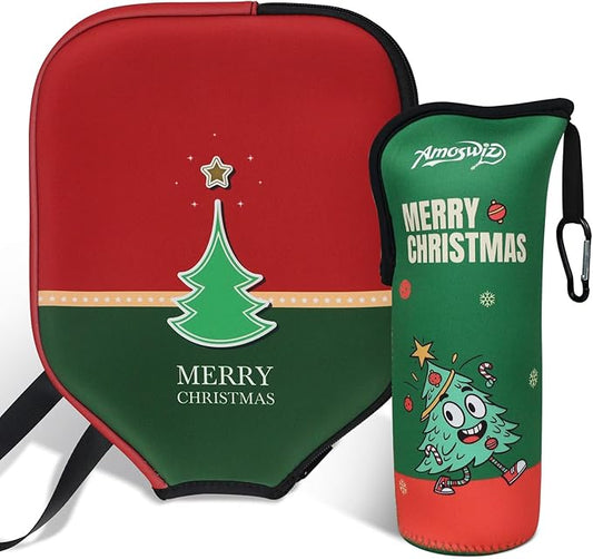 Pickleball Ball Holder - 1 Pc Pickle Ball Storage Bag, Portable Tennis Pouch with Hook for Fence, Premium Neoprene Material Bottle Holder, Pickleball Accessory Black Red Green Yellow Color