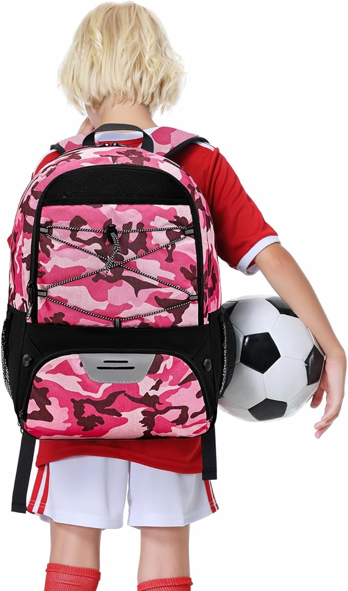 Youth Soccer Bag-Soccer Backpack&Backpack for Football Basketball,with Ball Compartment Separate Cleat Package