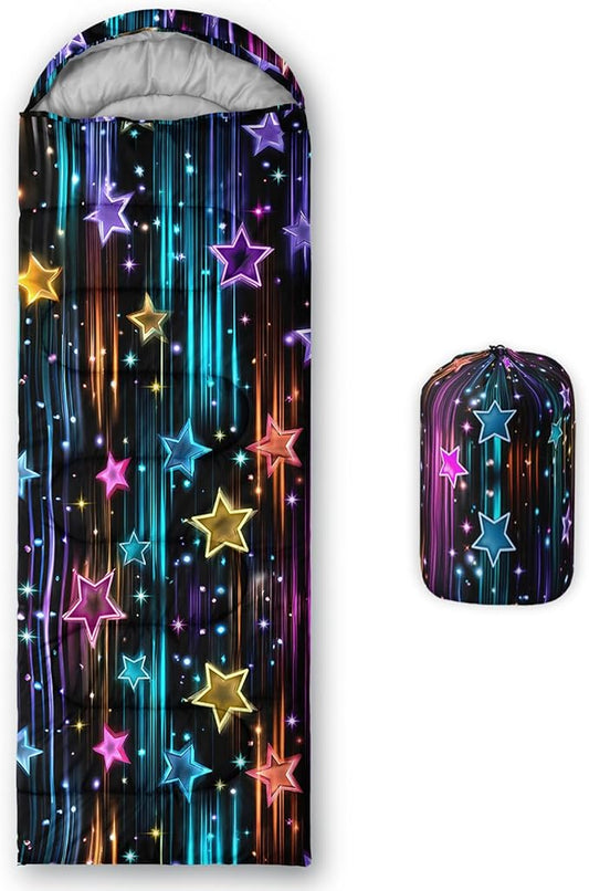 QOOMO Camping Sleeping Bags,3 Season Warm & Cool Weather,Lightweight,Waterproof Sleeping Bags for Adults & Kids,Traveling,and Outdoors,Camping Gear Equipment