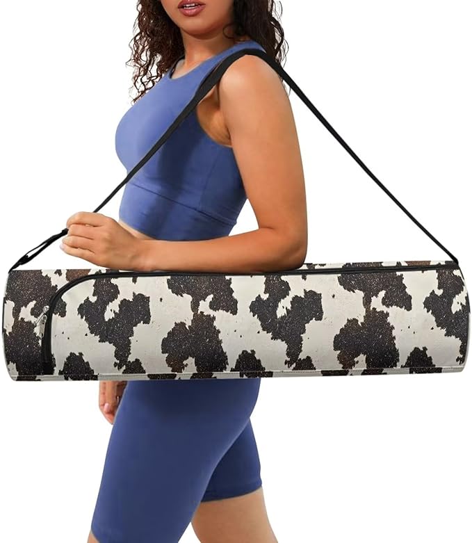 ZCFYGDX Yoga Mat Bag with Adjustable Shoulder Strap and Handle Zipper, 30in Wide x 6.3in Diameter for Yoga Mat Storage