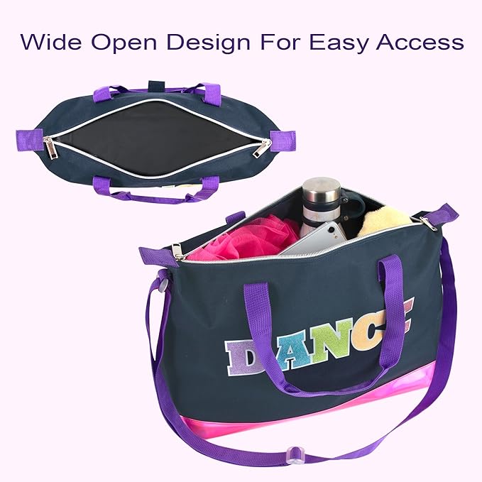 Garment Dance Shoulder Bags for Girls, Teen Dancers, Costumes, Boys | Holographic Glitter Dance Bag for Kids