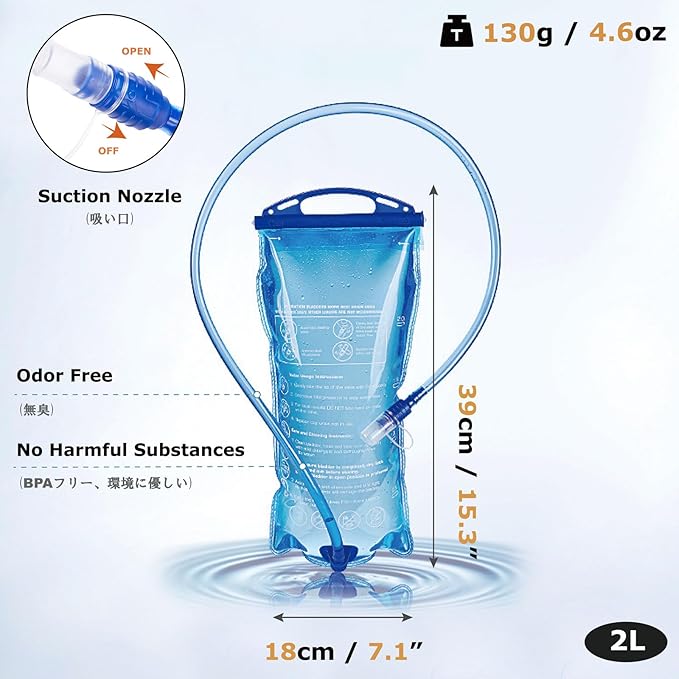 YAPJEB Hiking Hydration Vest Backpack 5L Lightweight with 2L Water Pack Bladder Daypack for Men Women Cycling, Running, Hiking and Biking (02 Grey 5L + 2L Bladder)