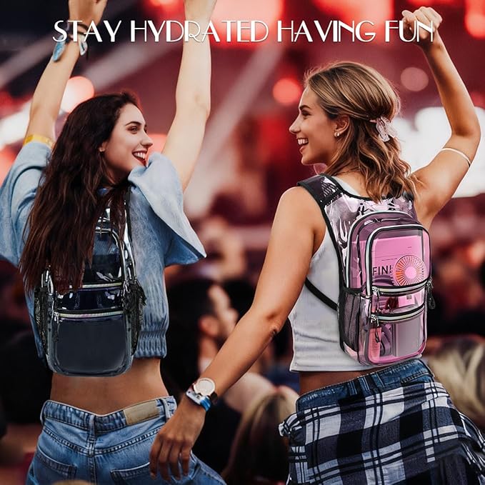 CITCAR Hydration Pack, Water Backpack with 3L Hydration Bladder Lightweight Insulation, Festival Essential, Rave Hydration Backpack, Hydropack Backpack for Rave, Hiking, Biking, Festival Gear