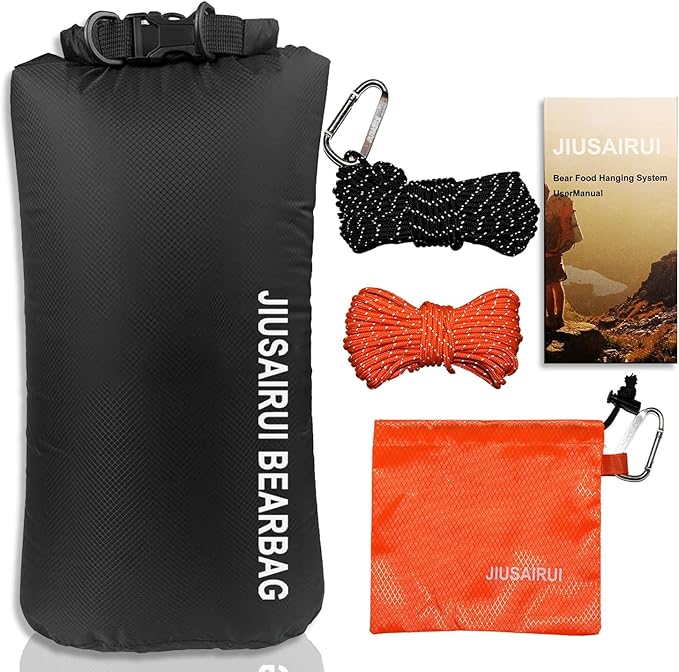 7.8Oz Ultralight Bear Bag Hanging Kit: 30D Waterproof Bear Proof Food Storage for Backpacking and Camping Alternative to Bear Canister
