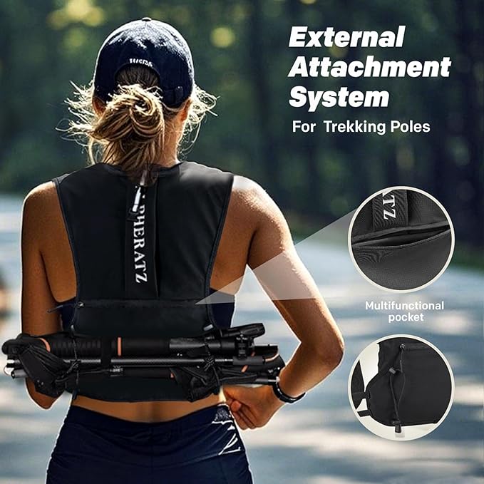 Alpheratz Running Hydration Vest with 500ml Water Bladder,Lightweight Adjustable Chest Straps Hydration Backpack for Hiking and cycing