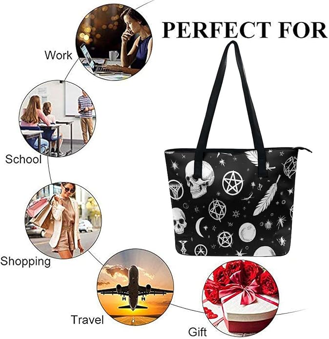 Big Shoulder Commuter Bag Work Tote Bag Handbag With Zipper For Women And Men