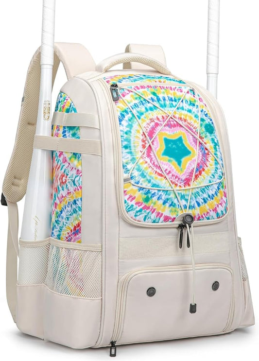 Baseball Bag for Youth | Softball Backpack 50L Large Capacity with Shoe Compartment and 4 Bat Holders | Nova Flare Series