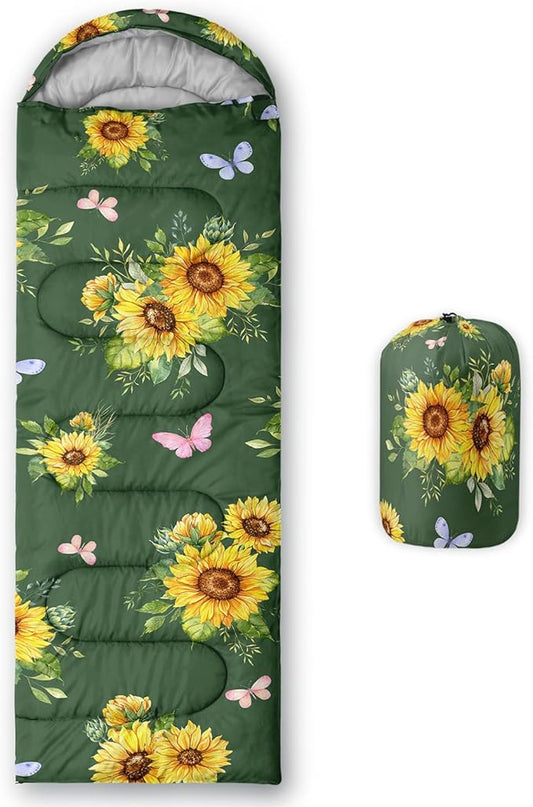 Sleeping Bags for Adults and Kids Camping Sleeping Bags for Girls and Boys Lightweight Waterproof Cold/Warm 3-Season Outdoor Travel with Compression Bags