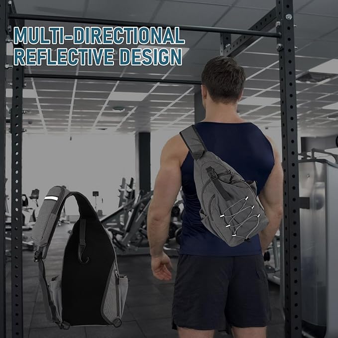 Bag, Crossbody Sling Backpack for Women and Men, Paddle Sports Sling Bag with Large Capacity, Safety Pocket and Fence Hook, Fits 2 Paddles, Gifts for Lovers