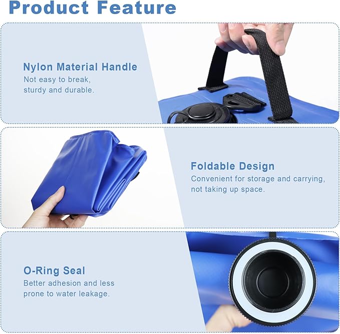 ILLUMINEW 4 Pack Canopy Water Weight Bag, 88 LBS Water Tent Weights Set of 4 Leg Weights for Gazebo, Pop Up Canopy, Canopies, Tent (Blue 10L)