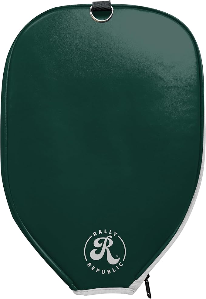 Officially Licensed Collegiate Pickleball Paddle Cover - Lightweight PU Leather Material - Durable Foam Interior Protection with Zippered Closure - Fits Most Paddles on the Market