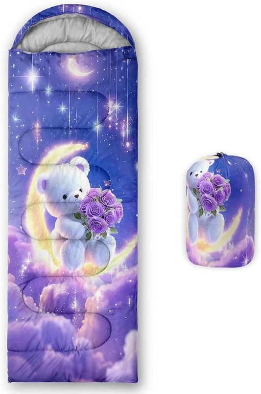 QOOMO Camping Sleeping Bags,3 Season Warm & Cool Weather,Lightweight,Waterproof Sleeping Bags for Adults & Kids,Traveling,and Outdoors,Camping Gear Equipment