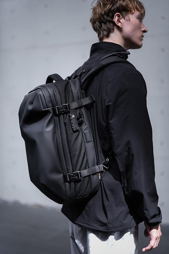 BlackVoyage Vortex Vacuum Seal Travel Backpack 60L Expandable Air Compression System Water Resistant TSA Lock Carry-On Suitcase Luggage Black Zephyr - Vacuum Pump Included