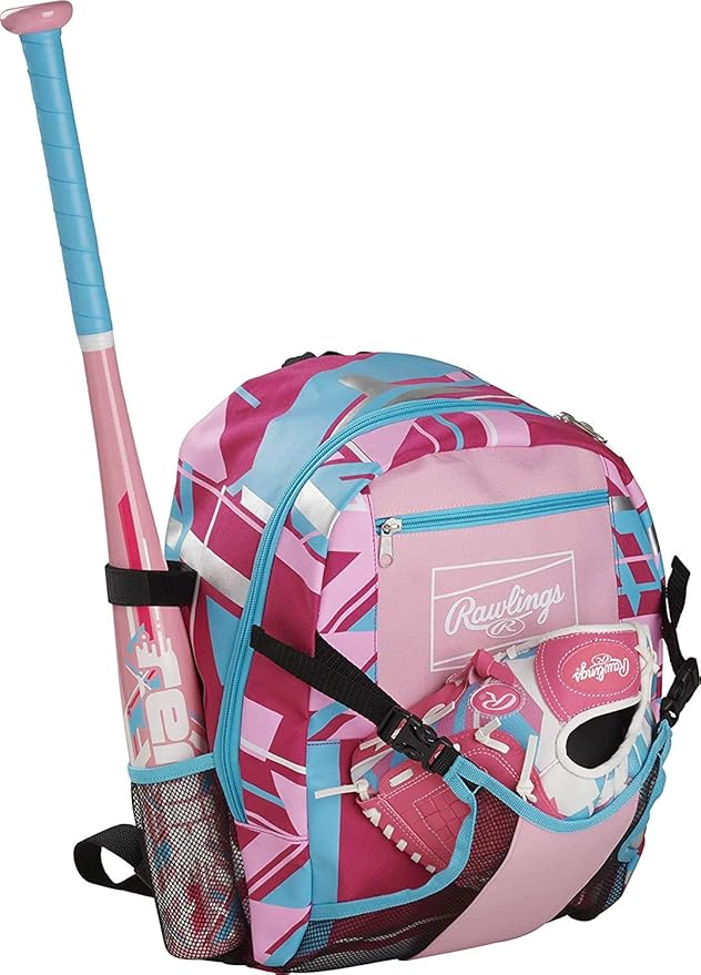 Rawlings | REMIX Backpack Equipment Bag | T-Ball & Youth Baseball/Softball | Pink (Pack of 6)