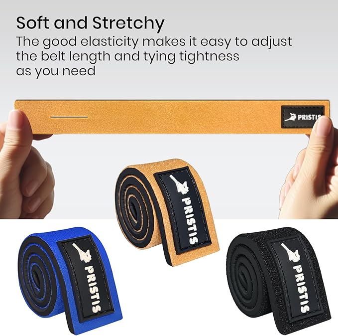 Pristis 6 pcs Fishing Rod Tie Wraps, Pole Twist Bungee Strap for Carrying, Rod Belt Band Holder for Spinning Casting Fly