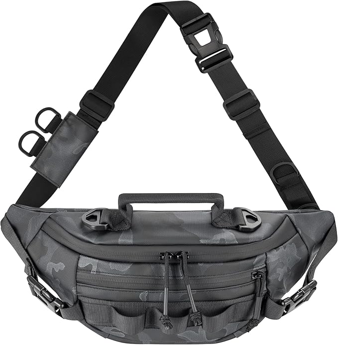 THKFISH Fishing Waist Pack, Fishing Tackle Bag Waterproof Fanny Pack for Women & Men Portable Sling Bag