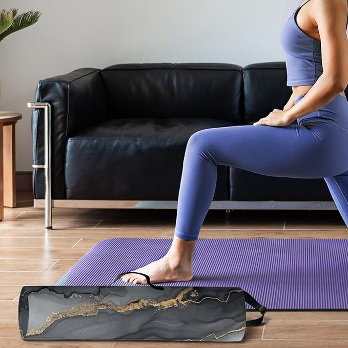 ZCFYGDX Yoga Mat Bag with Adjustable Shoulder Strap and Handle Zipper, 30in Wide x 6.3in Diameter for Yoga Mat Storage