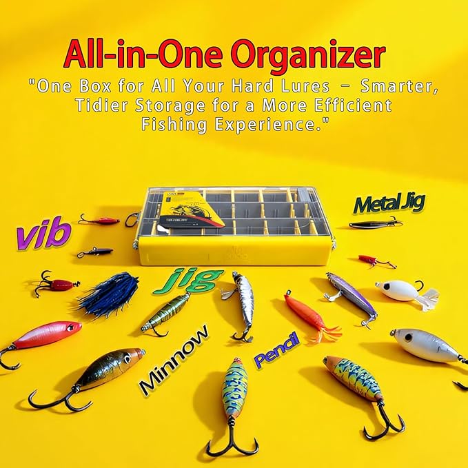 Deluxe Fishing Tackle Box, Waterproof 3600 & 3700 Terminal Tackle Trays, Organizer Includes 2 Type Dividers, Multi-purpose and All-in-one Tackle Storage (3600-2 universal 1 pack)